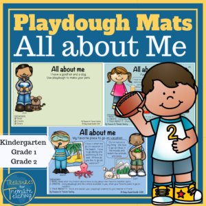 All about me playdough mats and cards